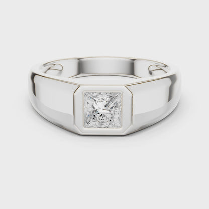 Rune Solitaire Diamond Ring for Men