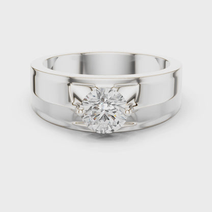 Zenith Solitaire Ring for Men