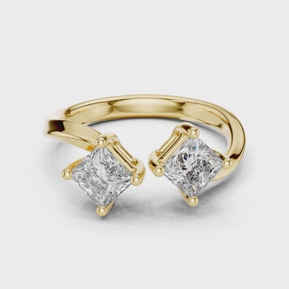 Entrelacé Dual Solitaire Ring