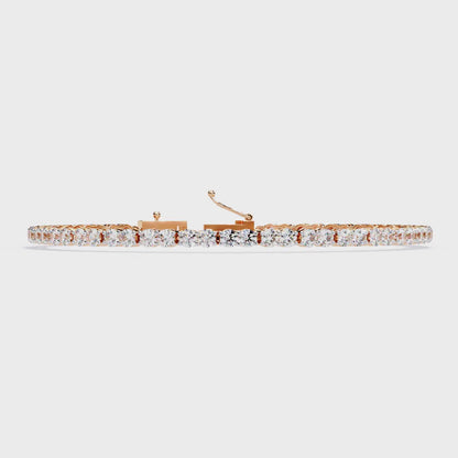 The Infinity Line Round Diamond Tennis Bracelet