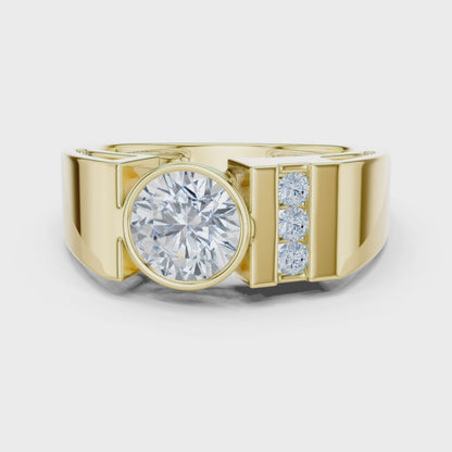 Roux Solitaire Diamond Ring for Men