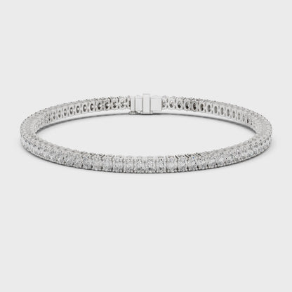 The Infinity Line Oval Diamonds Tennis Bracelet 0.15 Carat Each
