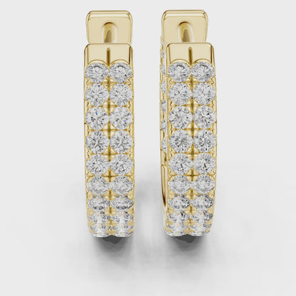 Grandeur Diamond-Encrusted Hoops