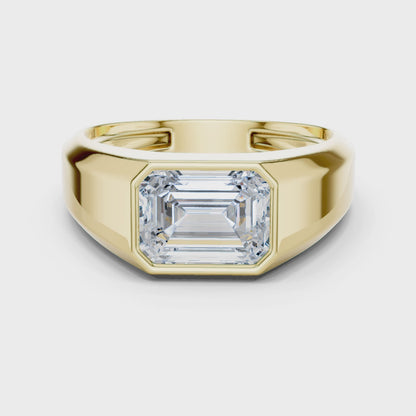 Echelon Solitaire Diamond Ring for Men