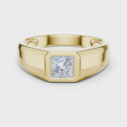 Rune Solitaire Diamond Ring for Men