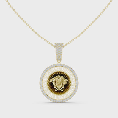 Versace Medallion Diamond Pendant
