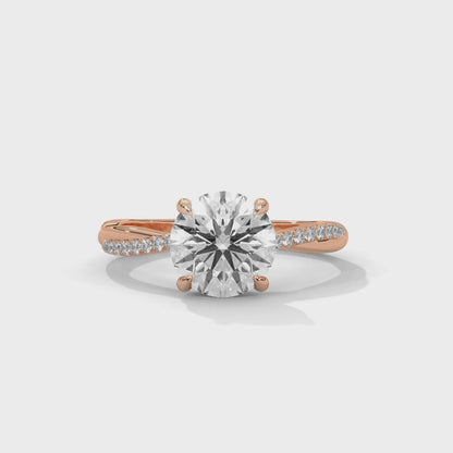Golden Eclipse Solitaire Ring