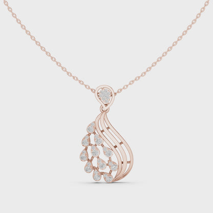 Gilded Whisper Diamond Pendant