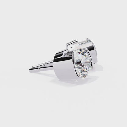 Halorine Solitaire Diamond Earrings