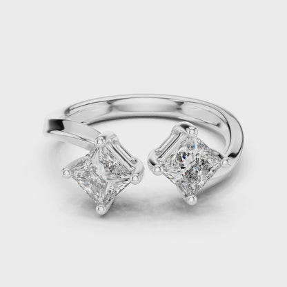 Entrelacé Dual Solitaire Ring