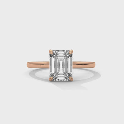 Luminous Oath Emerald Solitaire Ring