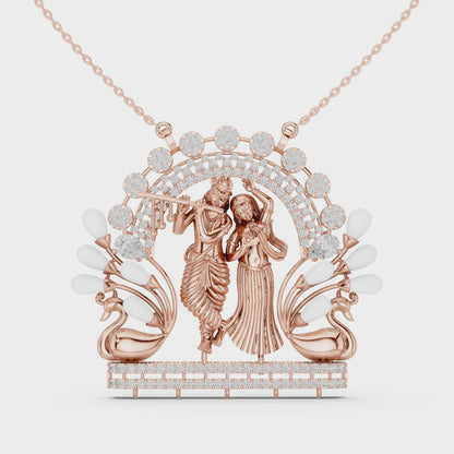 Radha Krishna Diamond Pendant