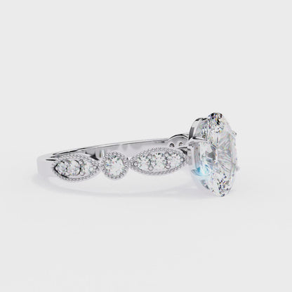 Celestial Dew Oval Solitaire Ring