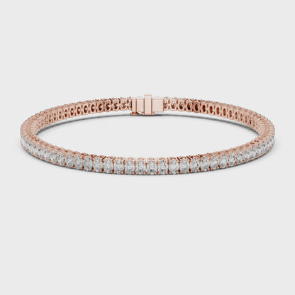 The Infinity Line Oval Diamonds Tennis Bracelet 0.15 Carat Each