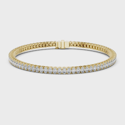 The Infinity Line Oval Diamonds Tennis Bracelet 0.15 Carat Each