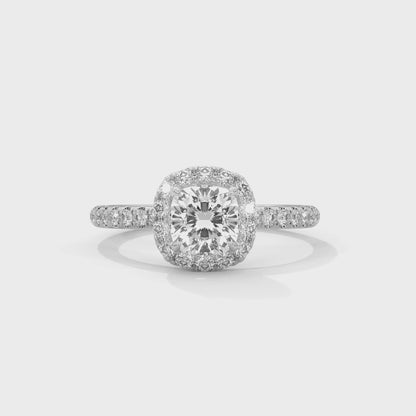 Ardent Sol Cushion Solitaire Ring