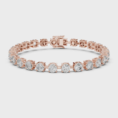 Orbital Grace Tennis Bracelet with 0.50 Carat Each Diamond