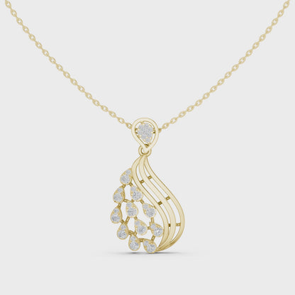 Gilded Whisper Diamond Pendant