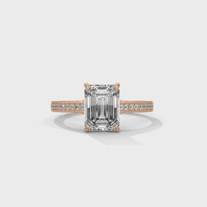 Velvet Spark Emerald Solitaire Ring