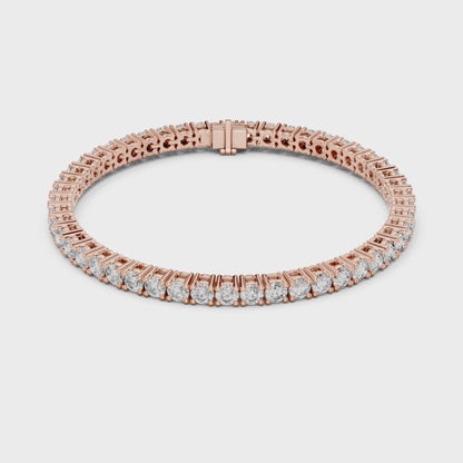 The Infinity Line Round Diamonds Tennis Bracelet 0.13 Carat Each