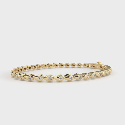 Ivory Shine Line Diamond Bracelet