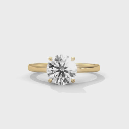 Lustrous Clarity – Classic Diamond Solitaire Ring