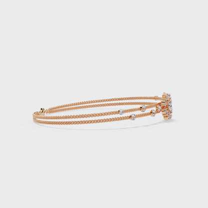 Floral Radiance Diamond Bracelet