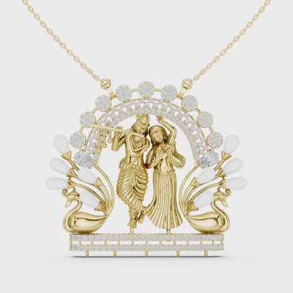 Radha Krishna Diamond Pendant
