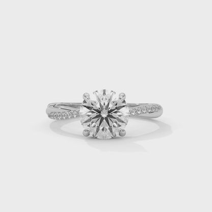 Golden Eclipse Solitaire Ring