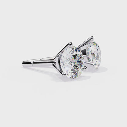 Orbitara Round Cut Solitaire Studs