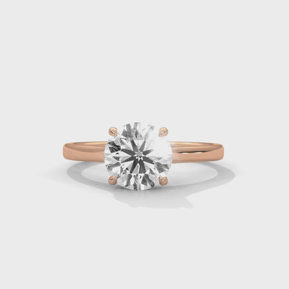 Lustrous Clarity – Classic Diamond Solitaire Ring