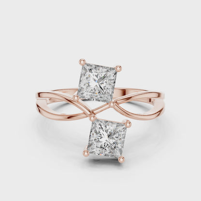 Duoré Dual Solitaire Ring