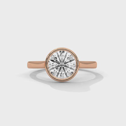 Prismatic Echo Round Diamond Ring