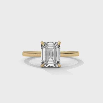 Luminous Oath Emerald Solitaire Ring