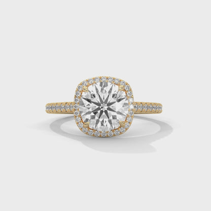 Whispering Pearl Solitaire Ring