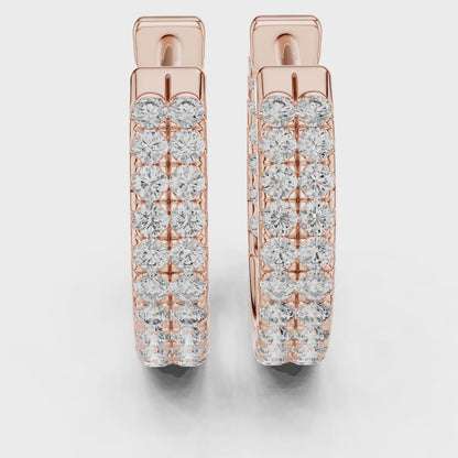 Grandeur Diamond-Encrusted Hoops