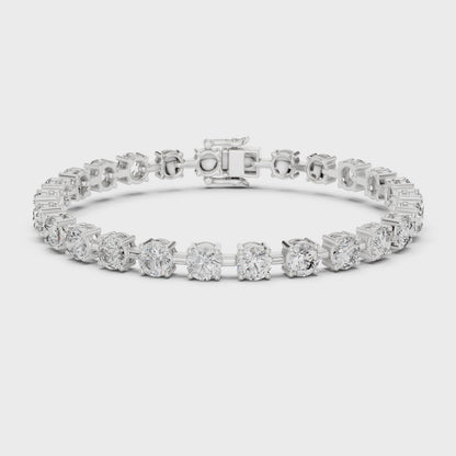 Orbital Grace Tennis Bracelet with 0.50 Carat Each Diamond