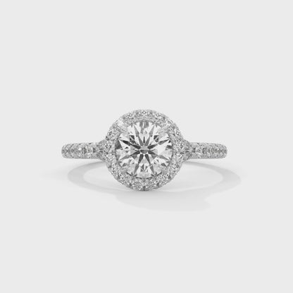 Nuvia Crest Round Solitaire Ring