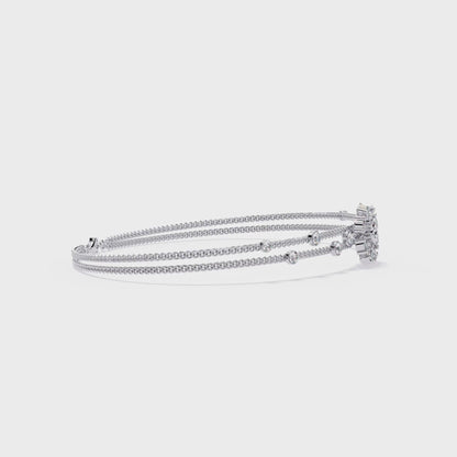 Floral Radiance Diamond Bracelet