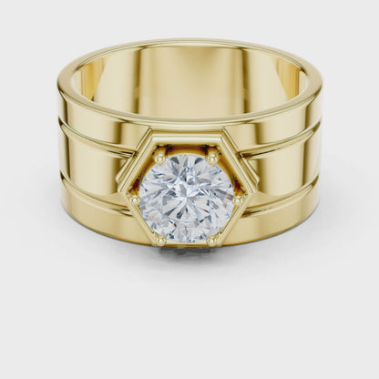 Vow of Valor Men Solitaire Ring