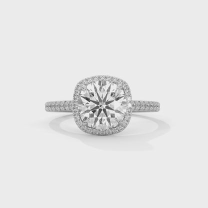 Whispering Pearl Solitaire Ring