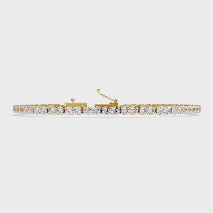 The Infinity Line Round Diamond Tennis Bracelet