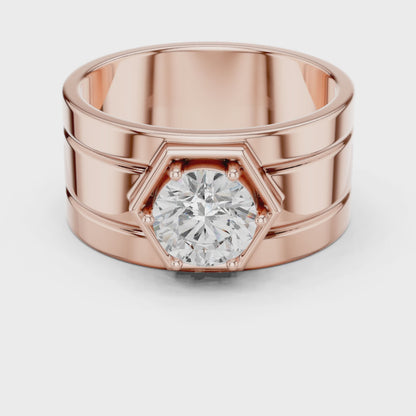 Vow of Valor Men Solitaire Ring