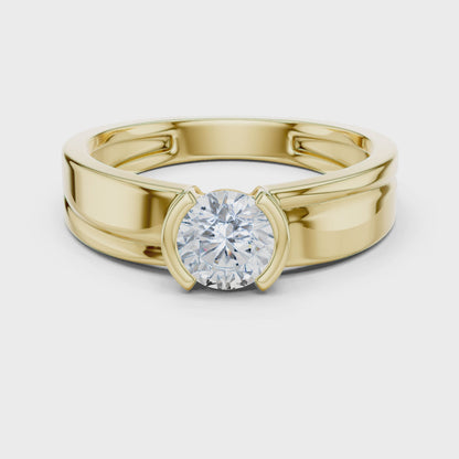Zephyr Solitaire Diamond Ring for Men
