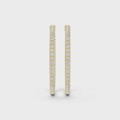 Lustrous Diamond Pavé Hoops
