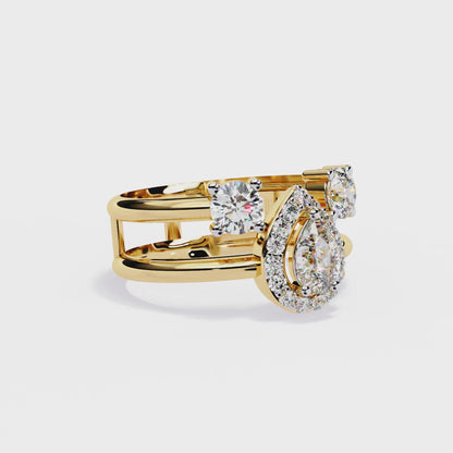 Golden Embrace Diamond Ring