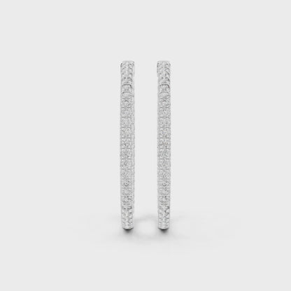 Lustrous Diamond Pavé Hoops