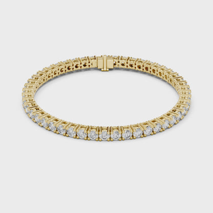 The Infinity Line Round Diamonds Tennis Bracelet 0.13 Carat Each