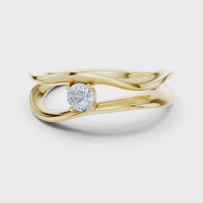 Silken Halo Diamond Ring