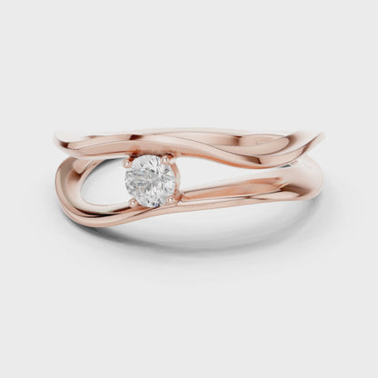 Silken Halo Diamond Ring